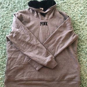 SHERPA LINED CAMPUS COWL NECK PULLOVER